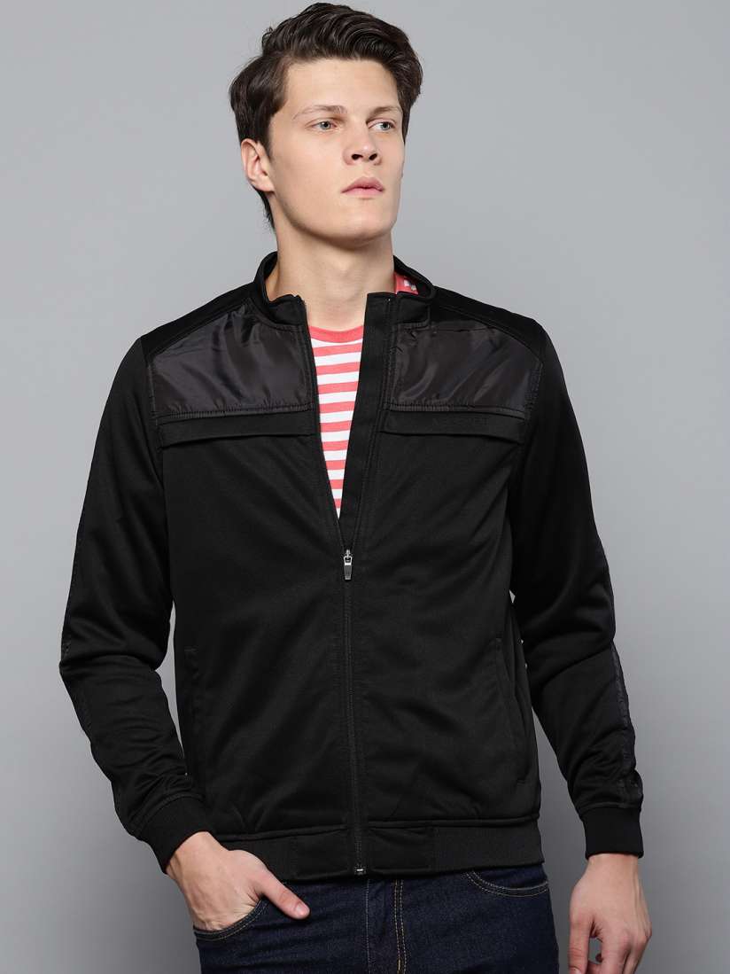 Buy Louis Philippe Sport Men Black Solid Bomber Jacket Jackets for Men 10471788 Myntra