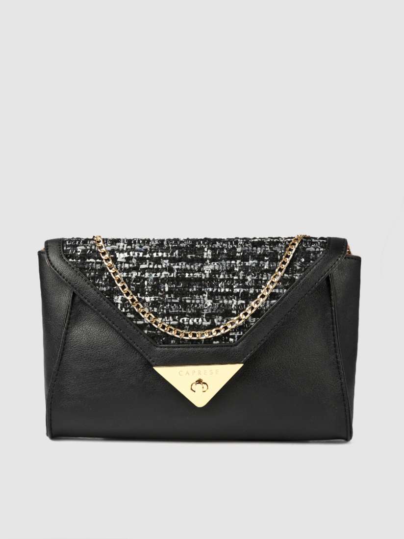 Buy Caprese Black Solid Clutch Clutches for Women 10486042 Myntra