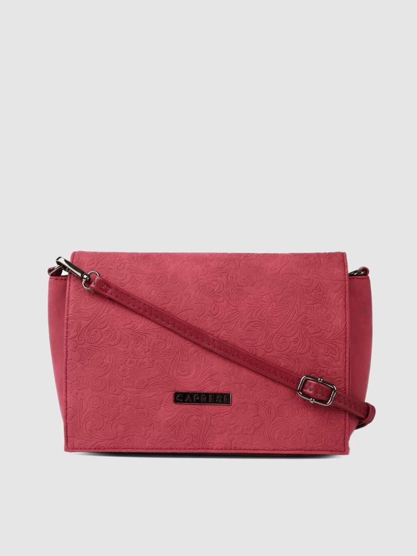 Buy Caprese Light Maroon Textured Sling Bag Handbags for Women 10486150 Myntra