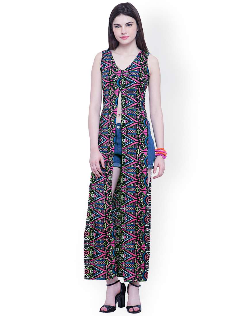 Buy FabAlley Black Printed Maxi Top Tops for Women 1049112 Myntra