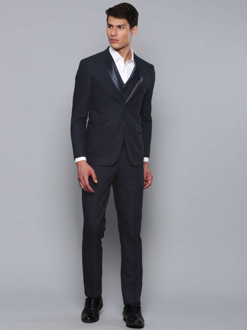 Louis philippe checked suits discount