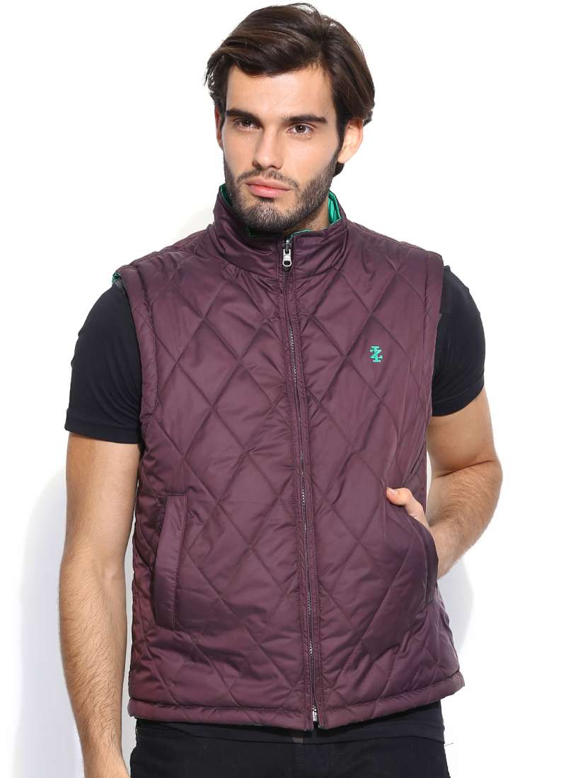 Buy IZOD Green Burgundy Sleeveless Reversible Jacket Jackets for Men 1049463 Myntra
