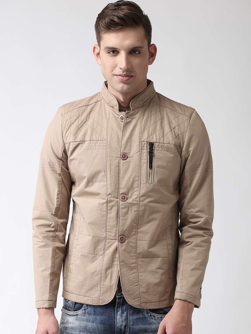 Buy Fort Collins Men Beige Solid Tailored Jacket Jackets for Men 10498392 Myntra