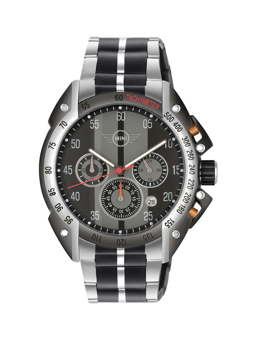 Buy MINI Men Black Silver Toned Swiss Movement Chronograph Watch 360127 Watches for Men 10503430 Myntra