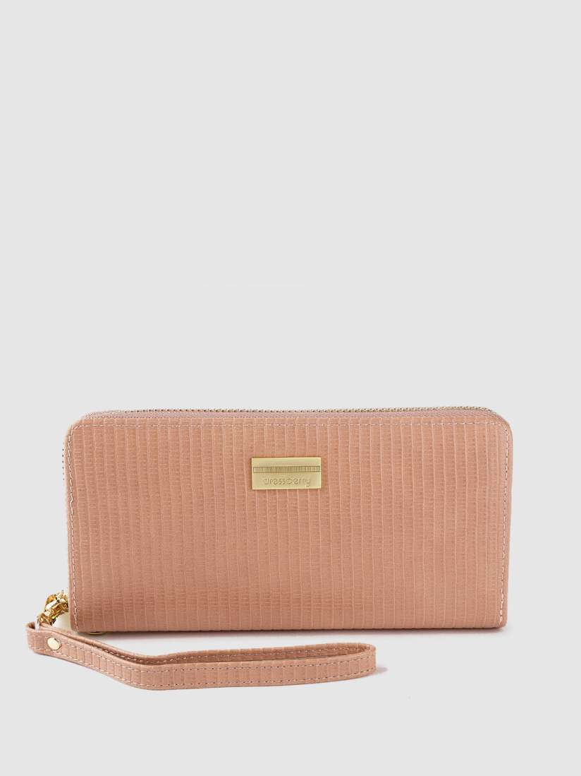 Buy DressBerry Women Brown Textured Zip Around Wallet Wallets for Women 10521300 Myntra