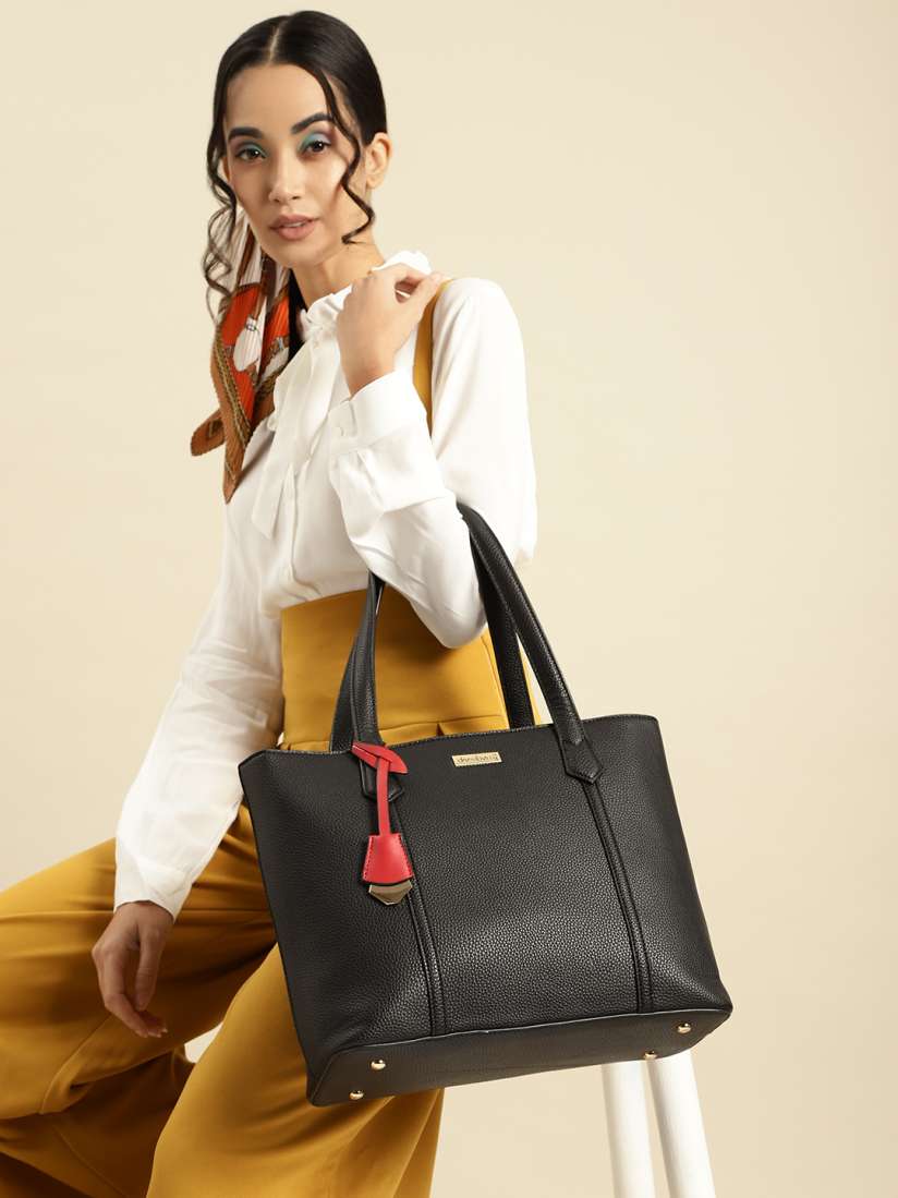 Buy DressBerry Black Solid Shoulder Bag Handbags for Women 10521386 Myntra