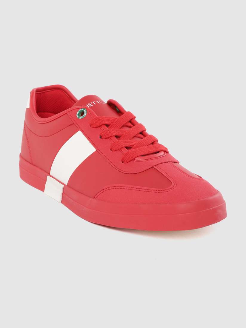 Benetton red sneakers clearance