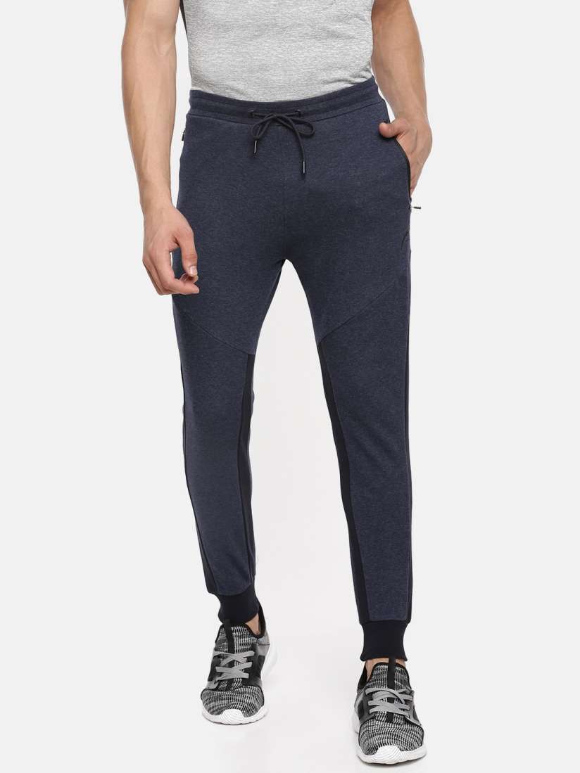 Buy Proline Active Blue Solid Panelled Joggers Track Pants for Men 10526576 Myntra