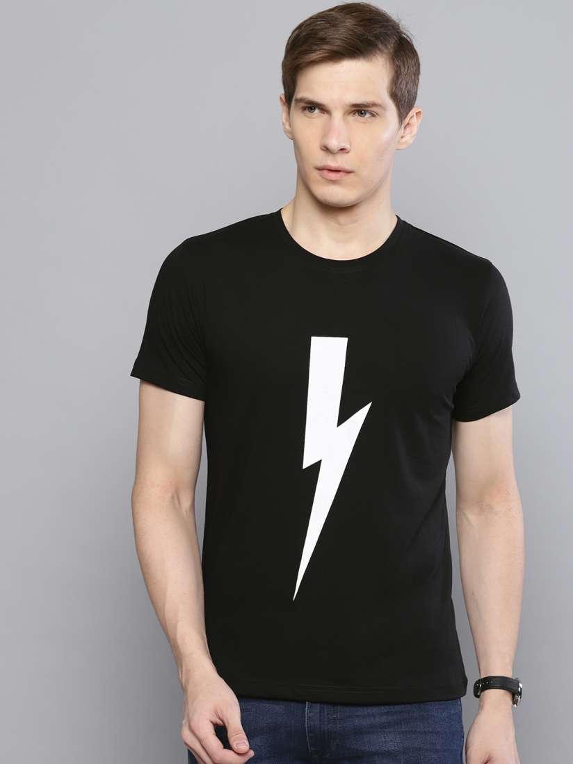 Buy Besiva Men Black White Solid Round Neck T shirt Tshirts for Men 10532198 Myntra