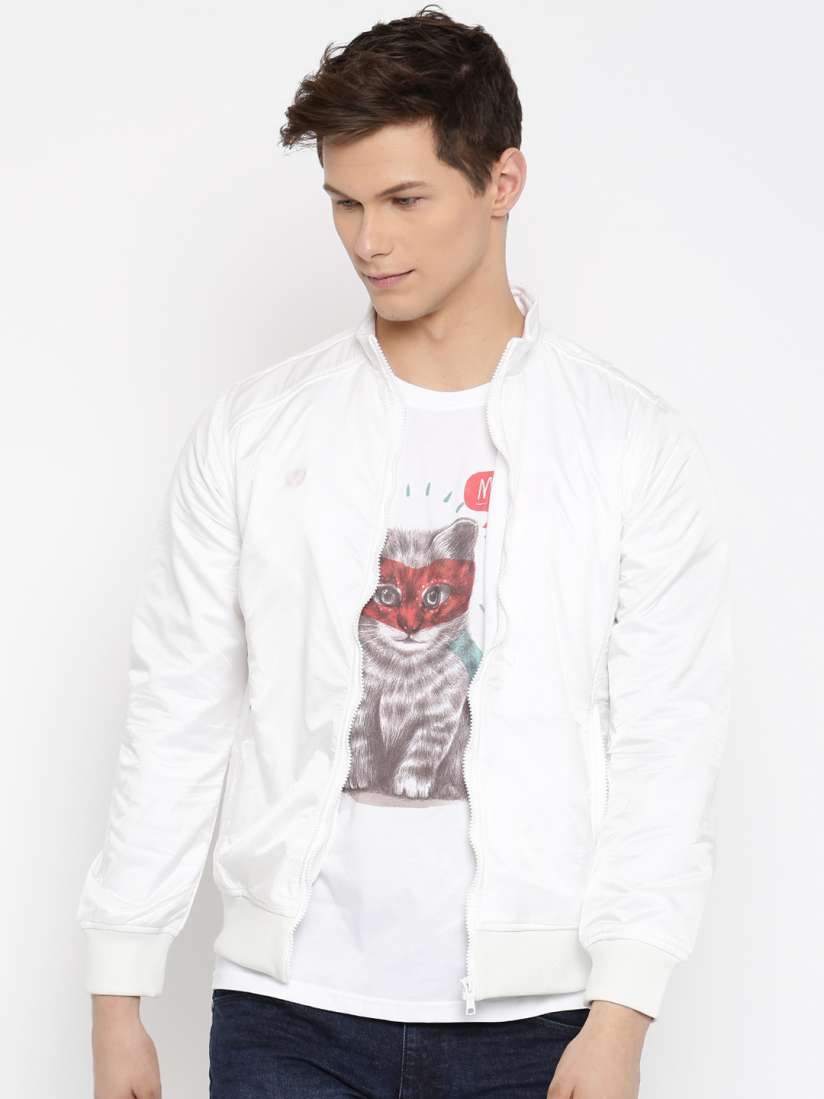 Buy Van Heusen White Slim Fit Jacket Jackets for Men 1053305 Myntra