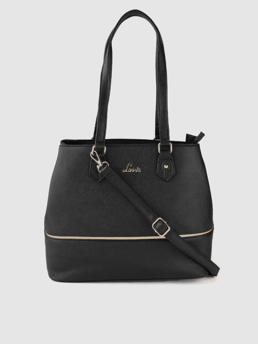 Buy Lavie Black Solid Shoulder Bag with Detachable Sling Strap Handbags for Women 10543908 Myntra