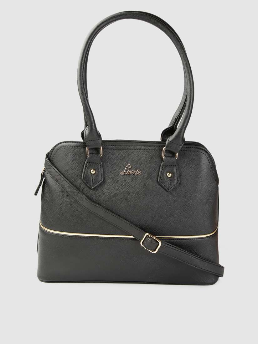 Buy Lavie Black Solid Shoulder Bag with Detachable Sling Strap Handbags for Women 10543950 Myntra