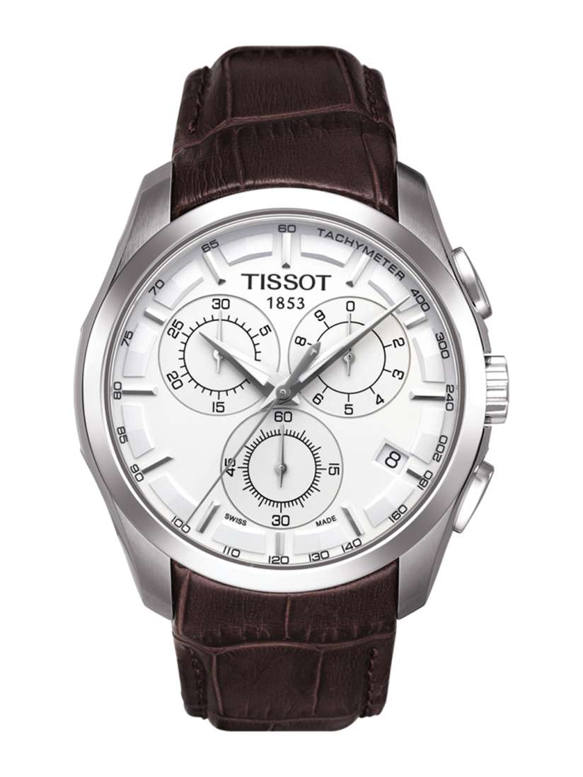 Buy TISSOT Men Silver Toned Couturier Chronograph Swiss Analogue Watch T0356171603100 Watches for Men 10557352 Myntra