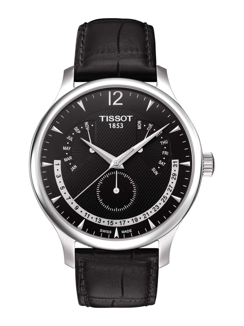 Buy TISSOT Men Black Traditional Perpetual Calender Swiss Analogue Watch T0636371605700 Watches for Men 10557362 Myntra