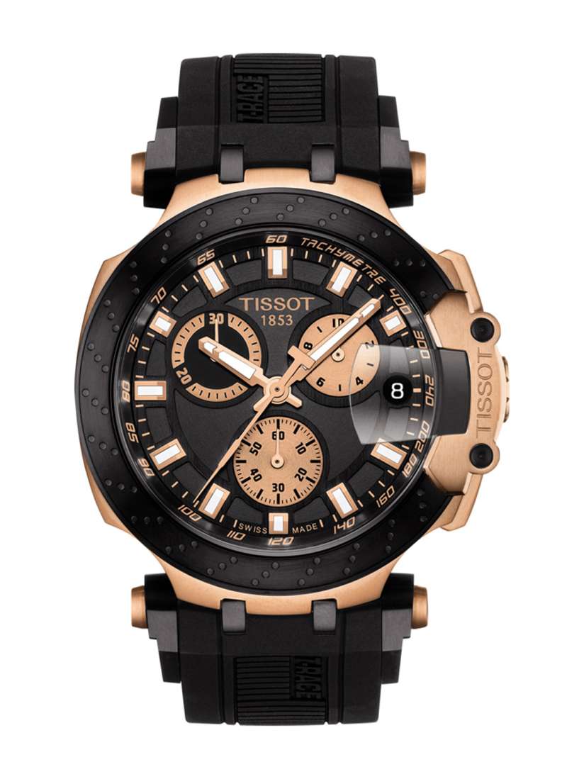 Buy TISSOT Men Black T Race Chronograph Analogue Watch T1154173705100 Watches for Men 10557484 Myntra