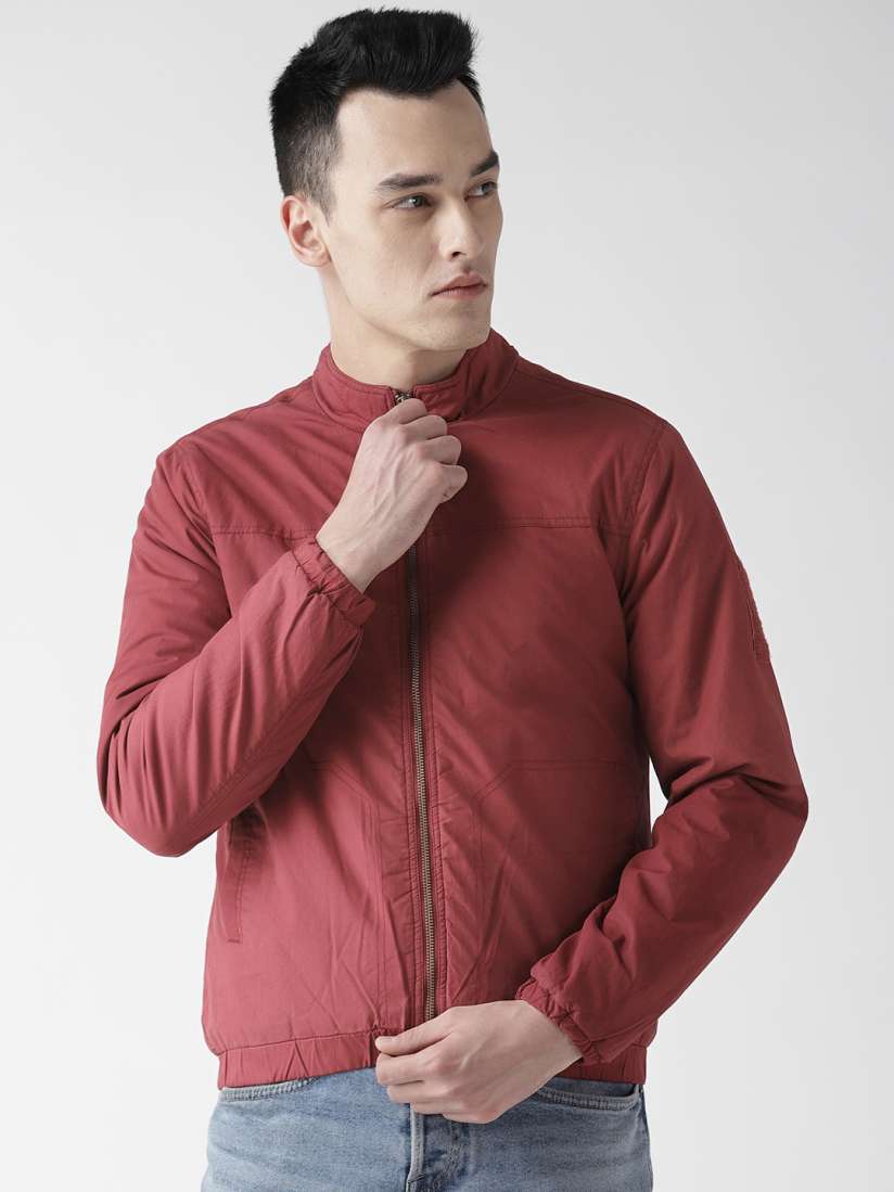 Buy Flying Machine Men Maroon Solid Padded Jacket Jackets for Men 10562122 Myntra