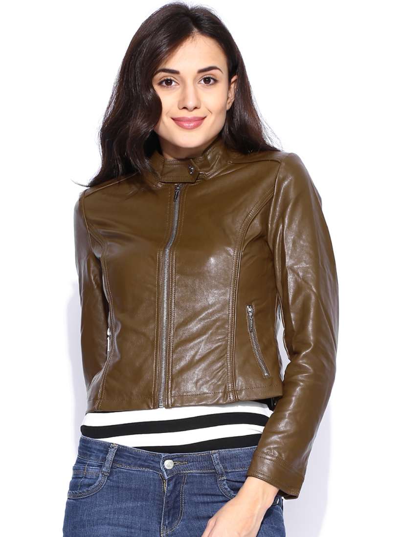 Buy Kraus Jeans Brown Jacket Jackets for Women 1056286 Myntra