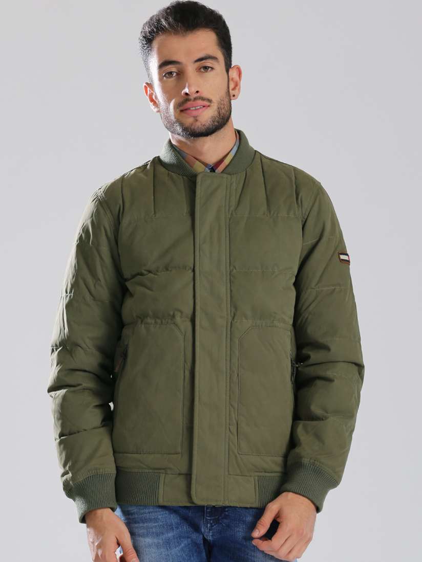Olive green tommy hilfiger jacket store