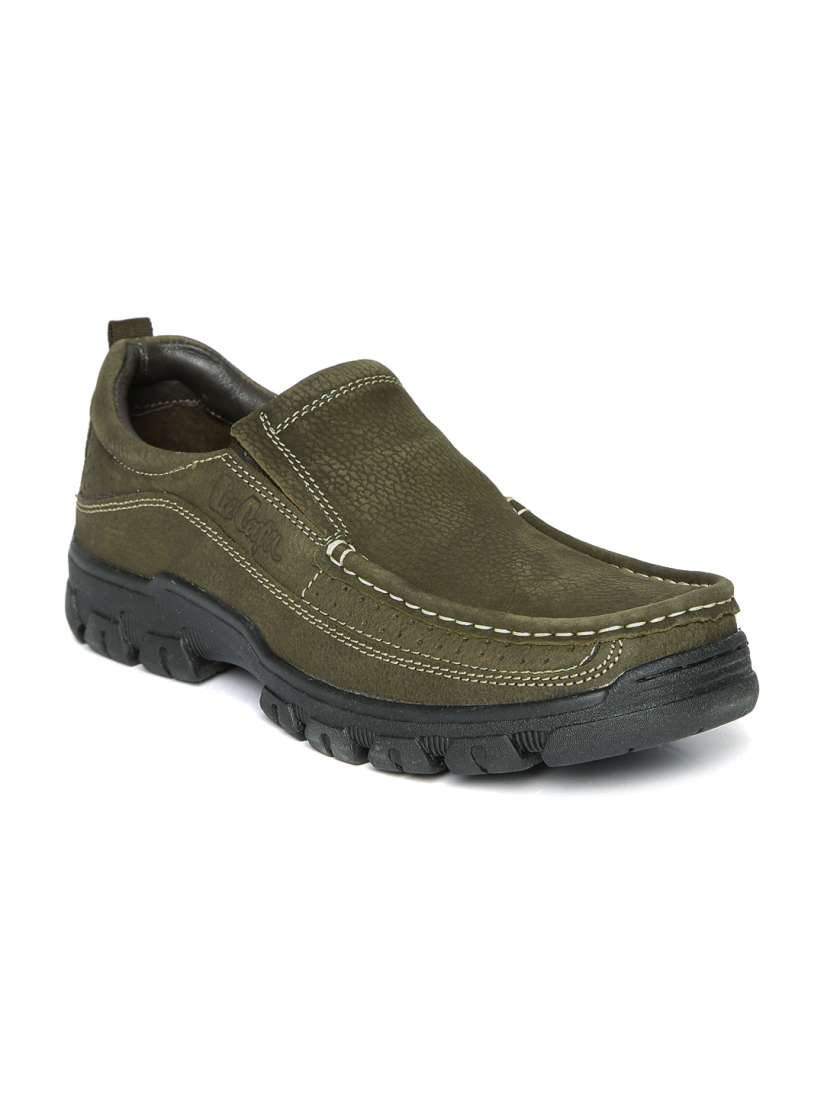 Buy Lee Cooper Men Olive Green Leather Casual Shoes Casual Shoes for Men 1057504 Myntra