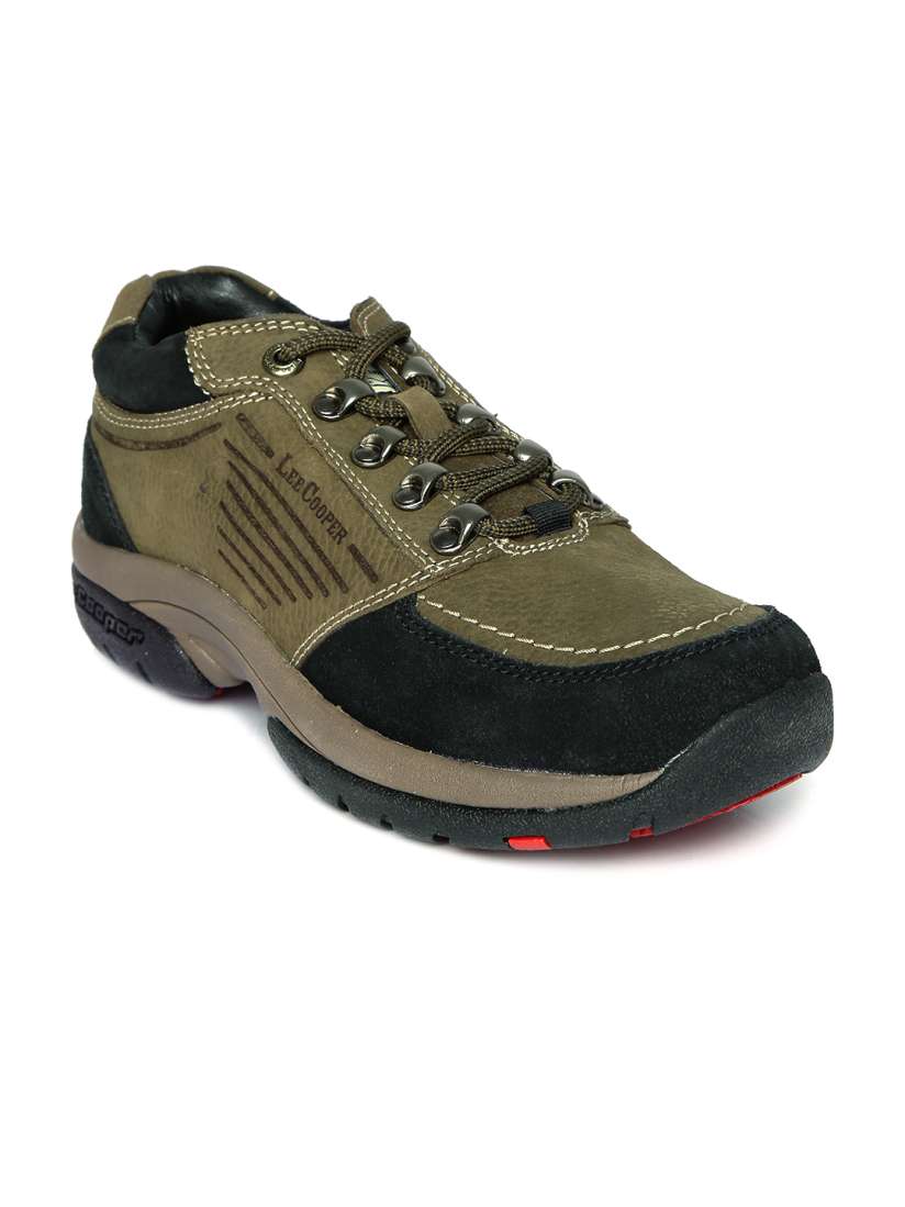 Buy Lee Cooper Men Olive Green Leather Casual Shoes Casual Shoes for Men 1057513 Myntra