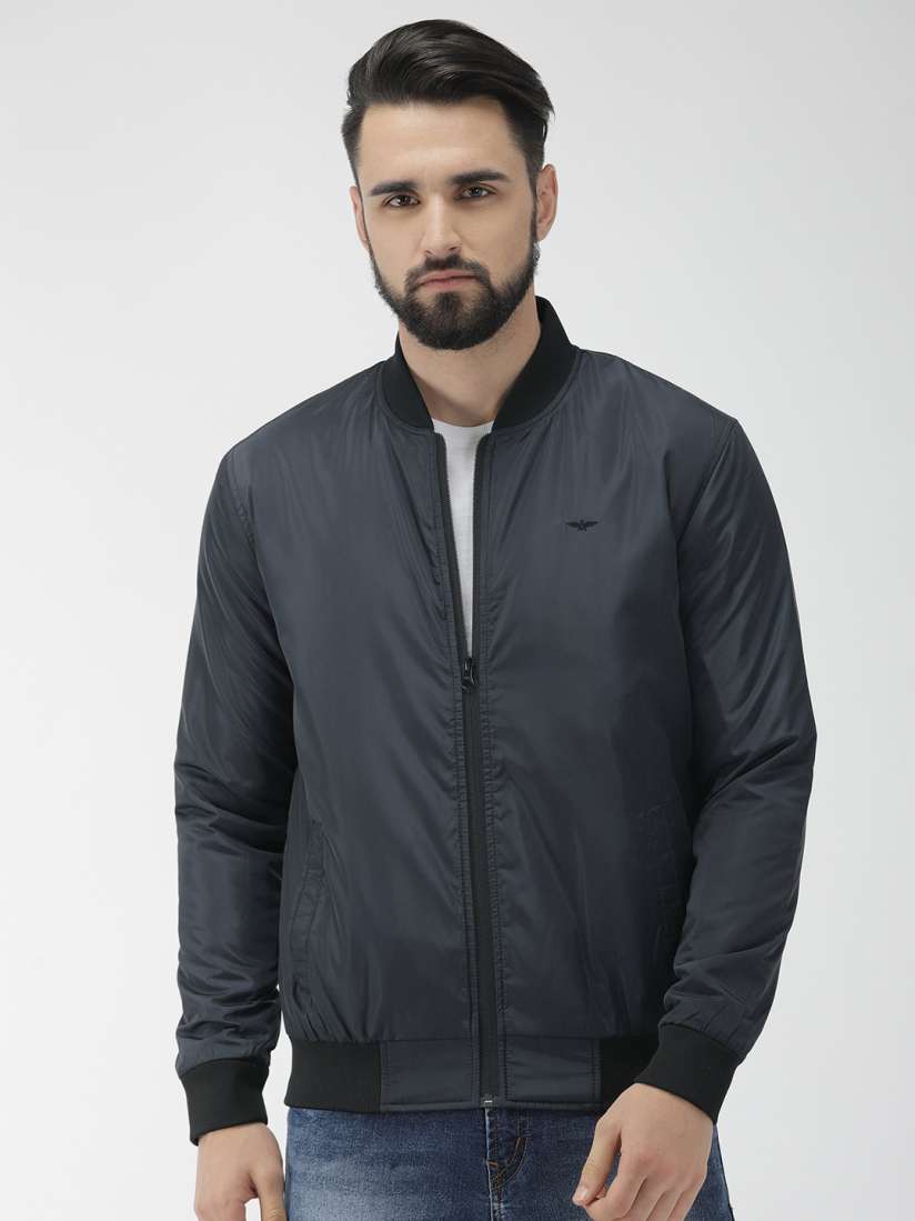 Buy Park Avenue Men Navy Blue Slim Fit Solid Bomber Jacket Jackets for Men 10578786 Myntra