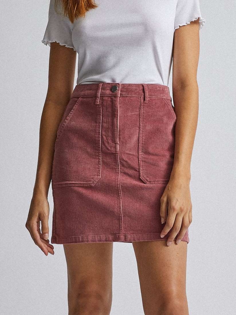 Buy DOROTHY PERKINS Women Dusty Pink Solid Corduroy Straight Skirt Skirts for Women 10580288 Myntra