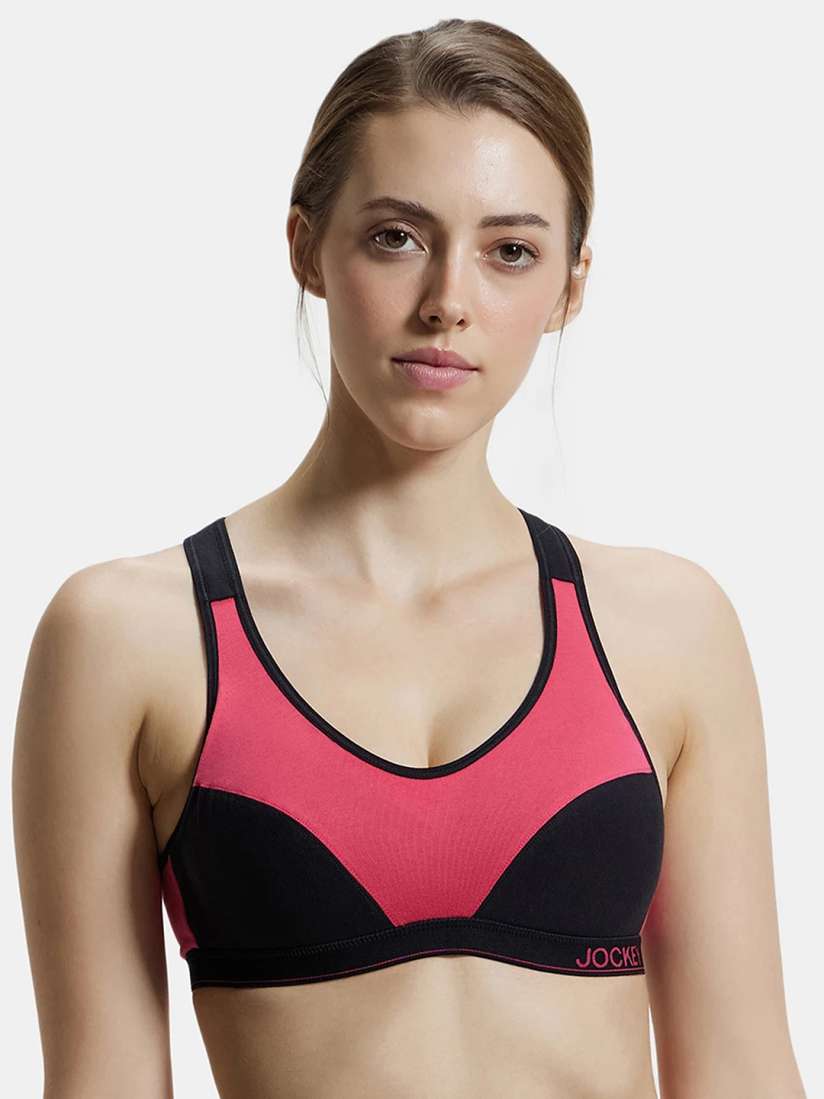 Buy Jockey Wirefree Padded Super Combed Cotton Full Coverage Racerback Active Bra 1378 Bra for Women 10583166 Myntra