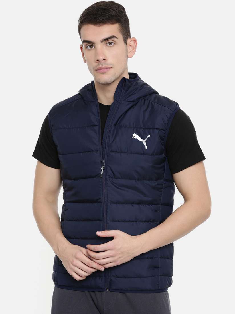 Buy Puma Men Navy Blue Solid WarmCell Hooded Ultralight Vest Sporty Jacket Jackets for Men 10595806 Myntra
