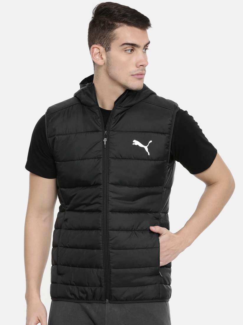 Buy Puma Men Black Solid WarmCell Hooded Ultralight Vest Sporty Jacket Jackets for Men 10596124 Myntra