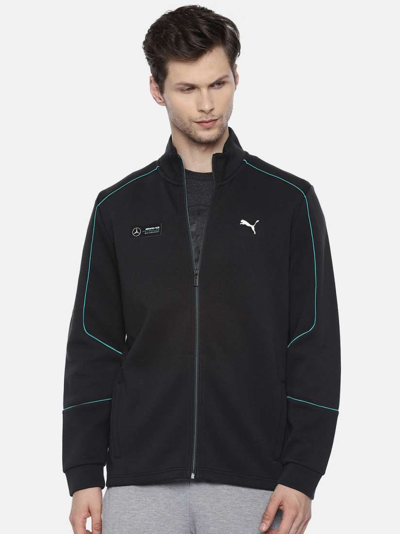 Buy PUMA Motorsport Men Black Solid Mercedes AMG Petronas Track Motorsport Jacket Jackets for Men 10596246 Myntra