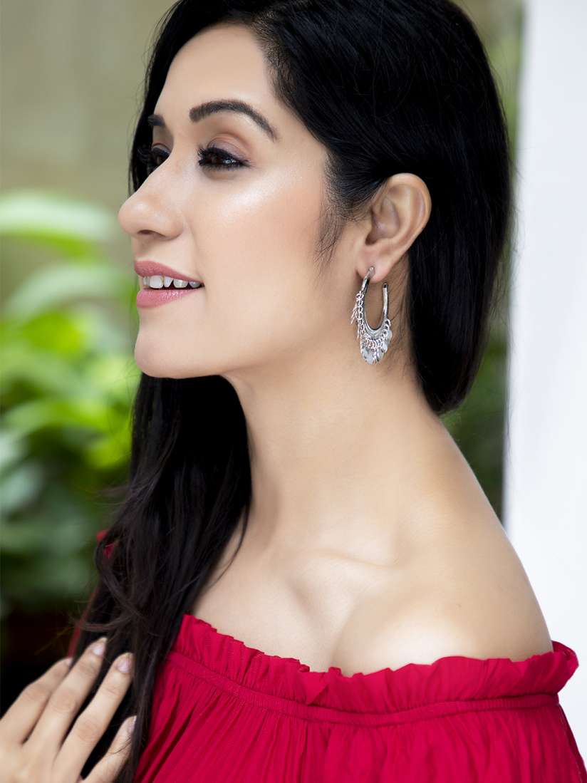 Feather earrings myntra best sale