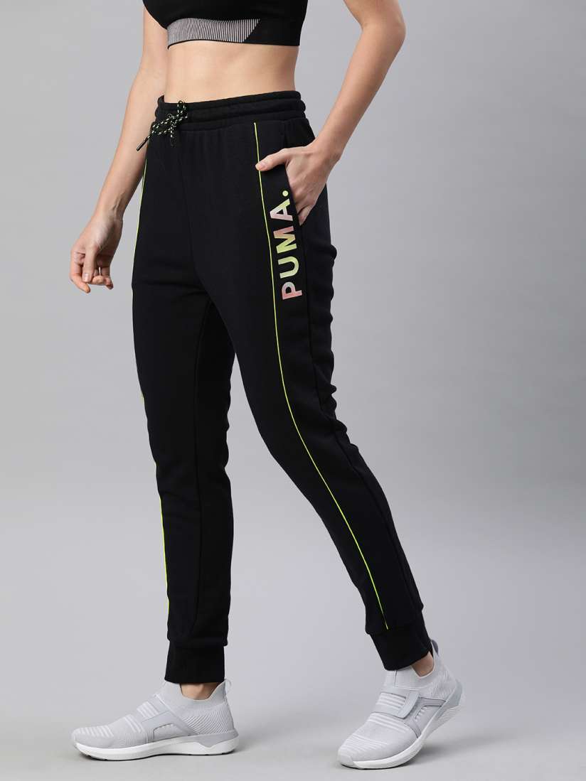 Puma joggers womens black online