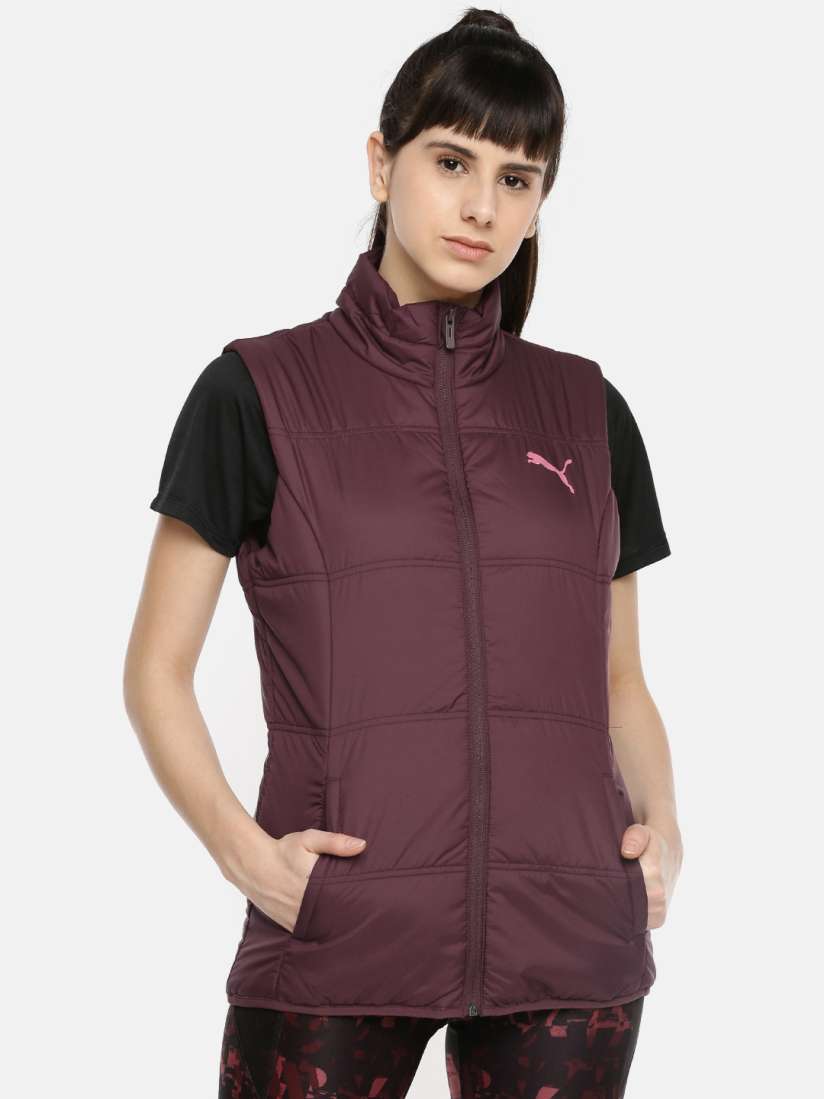 Burgundy puma jacket new arrivals