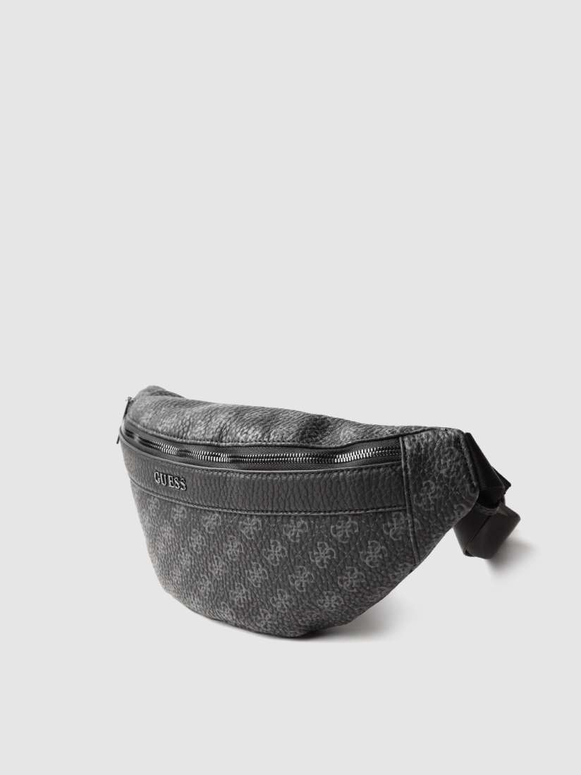Buy GUESS Women Black Charcoal Grey Printed Crossbody Fanny Pack Waist Pouch for Women 10604806 Myntra