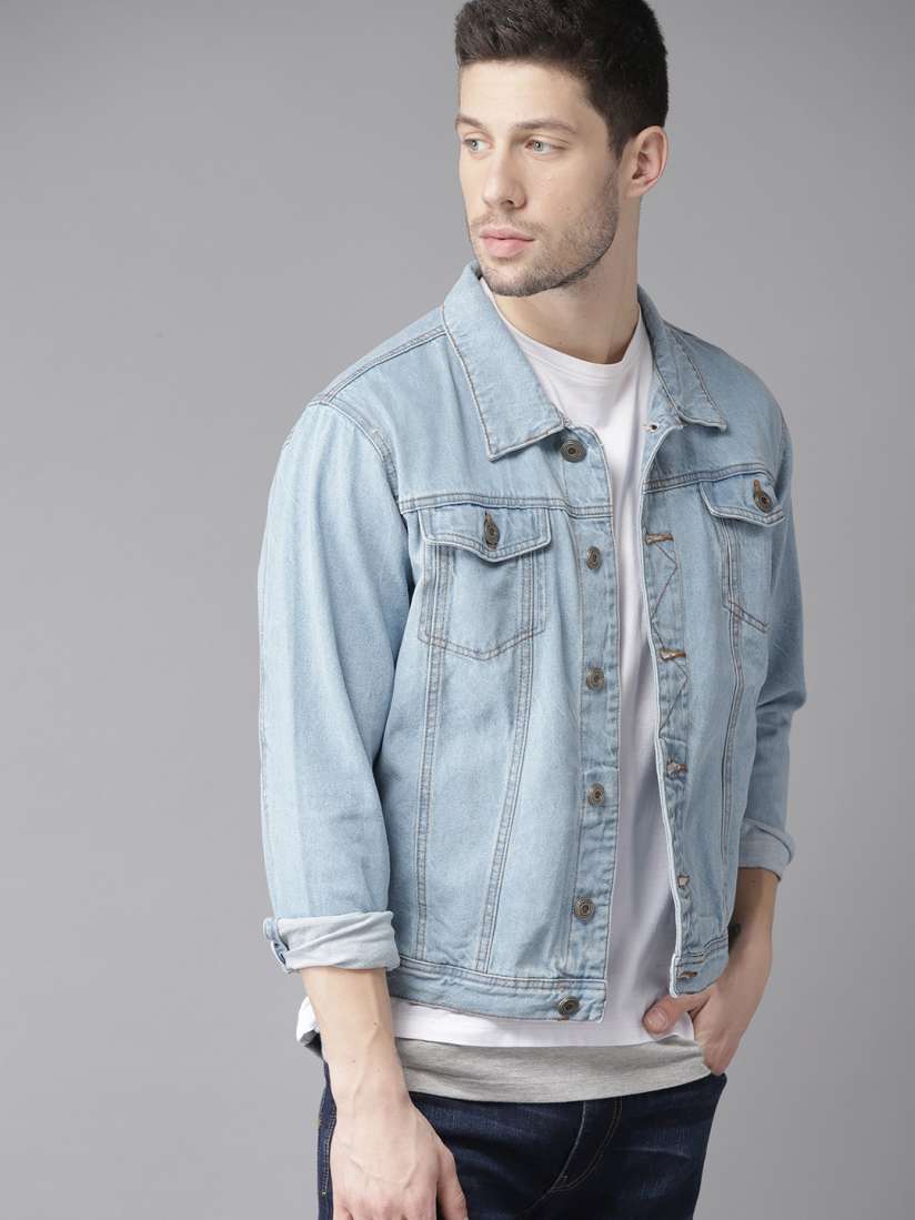 Buy The Roadster Lifestyle Co Men Blue Solid Denim Jacket Jackets for Men 10617850 Myntra