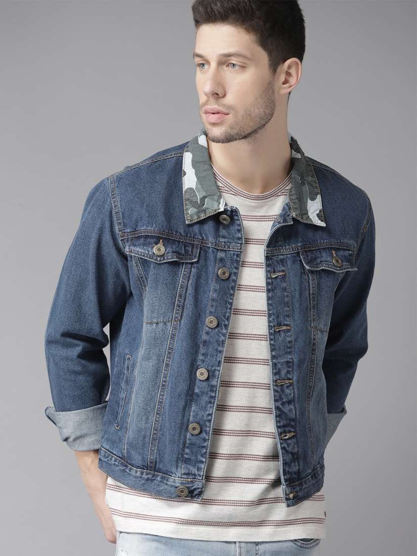 Buy The Roadster Lifestyle Co Men Blue Solid Denim Jacket Jackets for Men 10617908 Myntra
