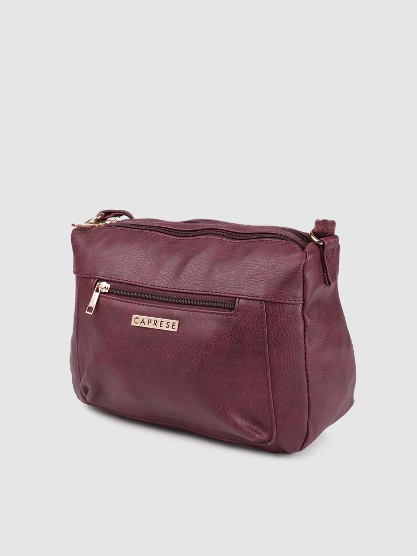 Caprese maroon sling bag clearance
