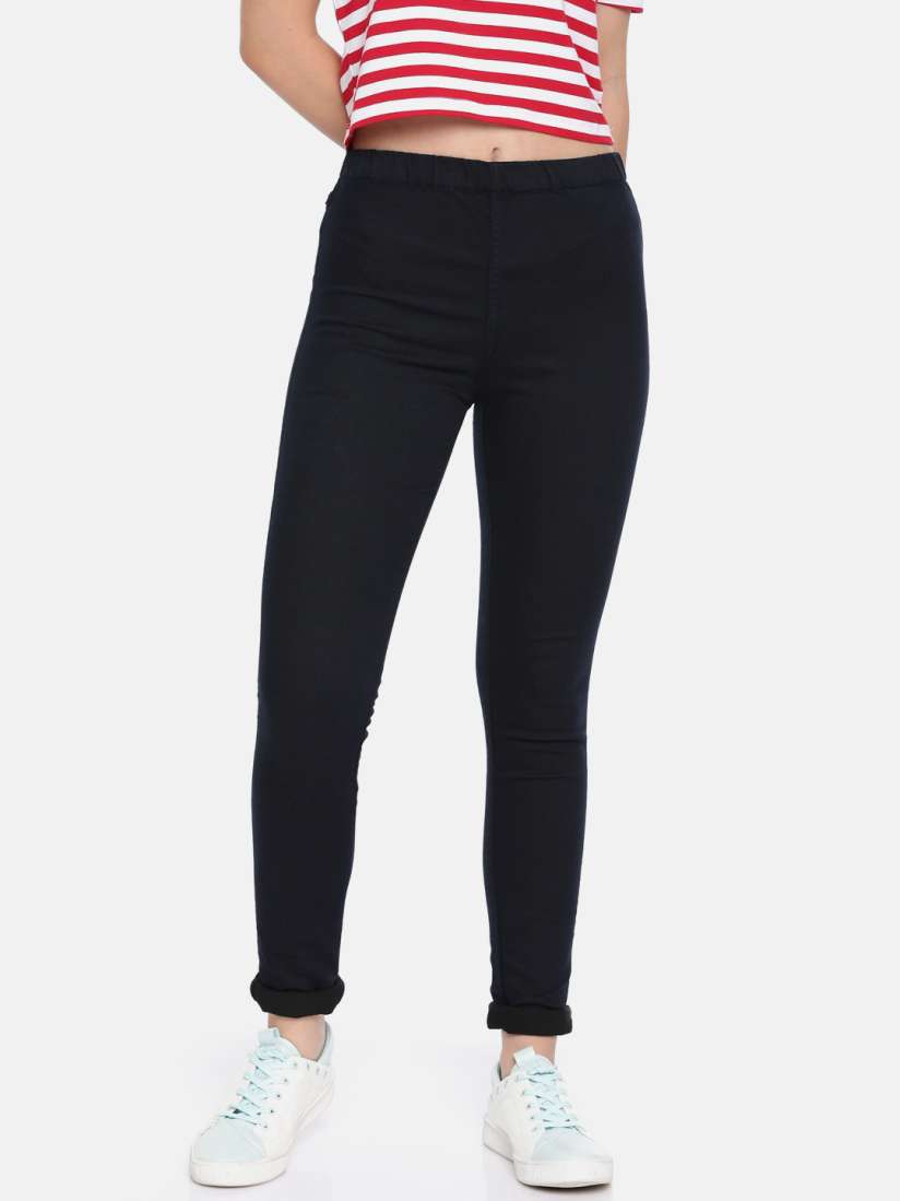 Buy Kraus Jeans Women K3081 Navy Slim Fit Midrise Denim Jeggings Jeggings for Women 1062705 Myntra
