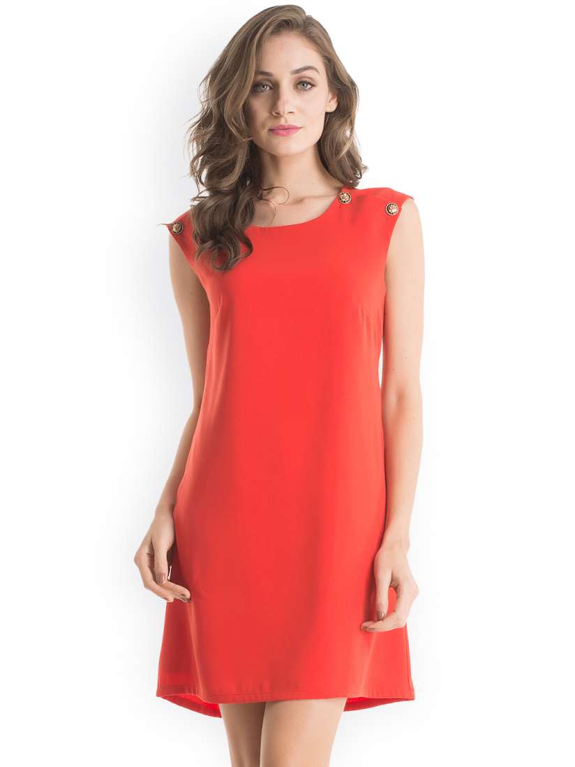 Buy Kazo Orange Shift Dress Dresses for Women 1062962 Myntra