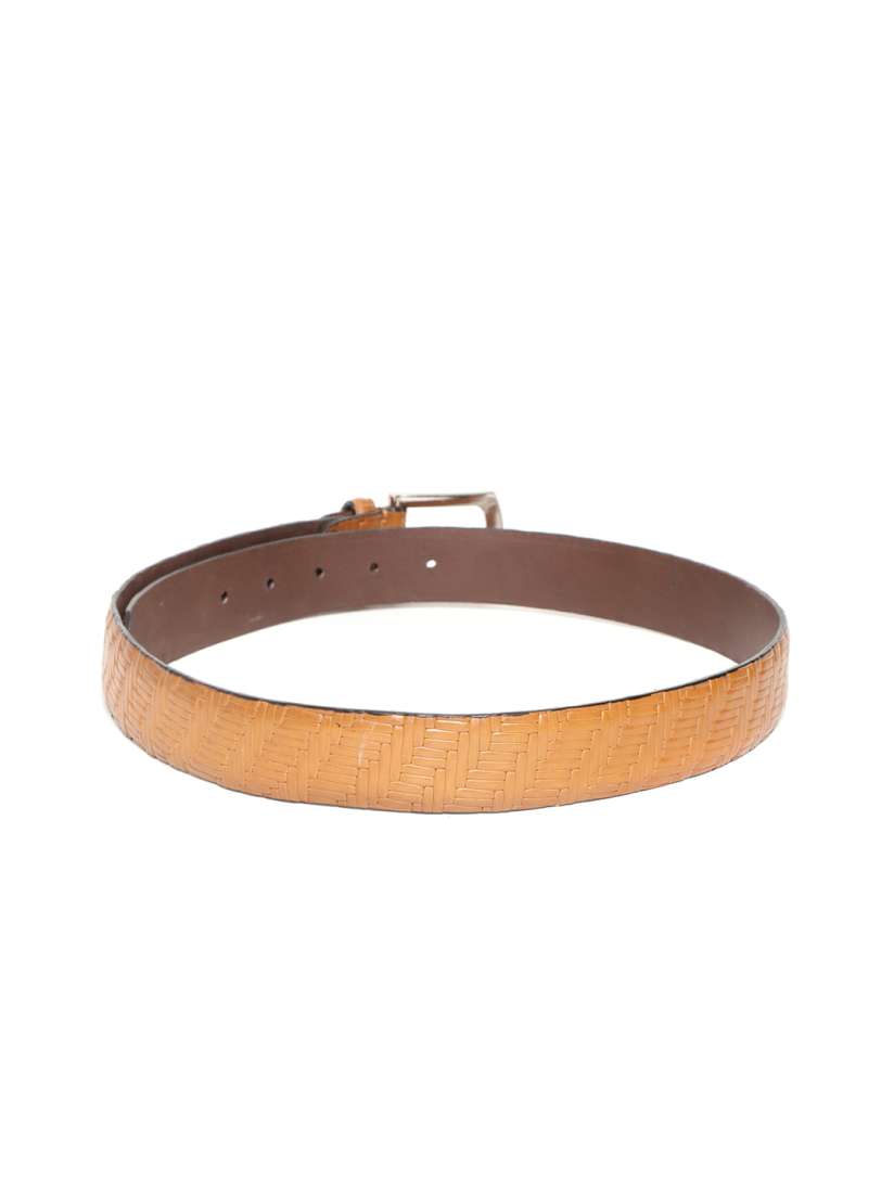 Buy Woodland Men Tan Brown Textured Leather Belt Belts for Men 10634290 Myntra