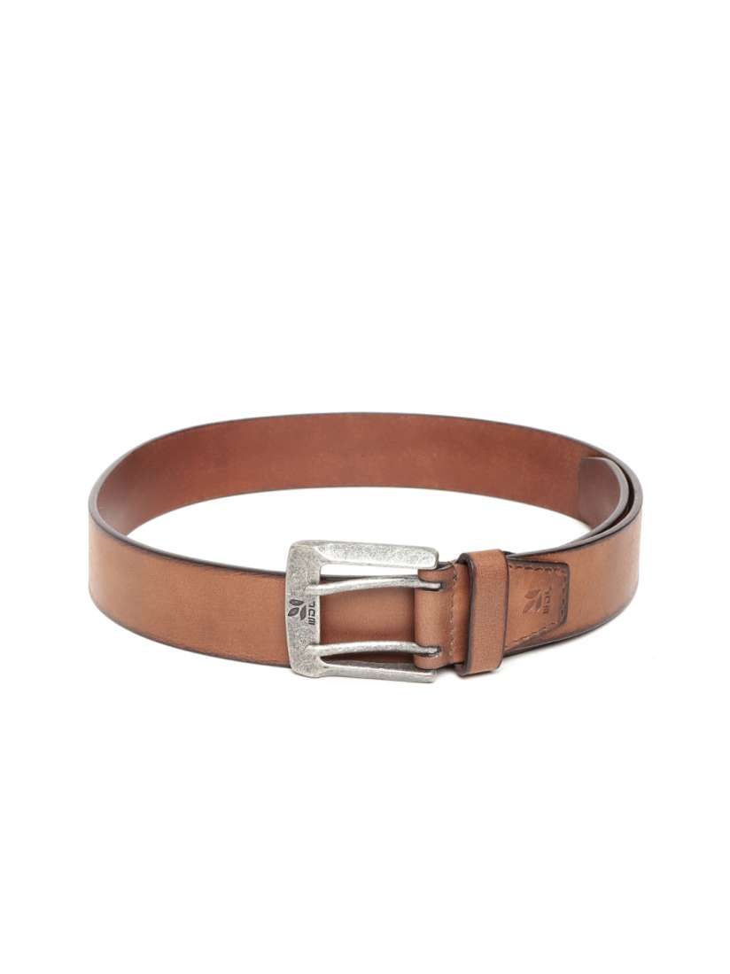 Buy Woodland Men Brown Solid Leather Belt Belts for Men 10634322 Myntra
