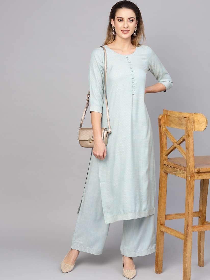 Aks women's self design straight kurta hot sale
