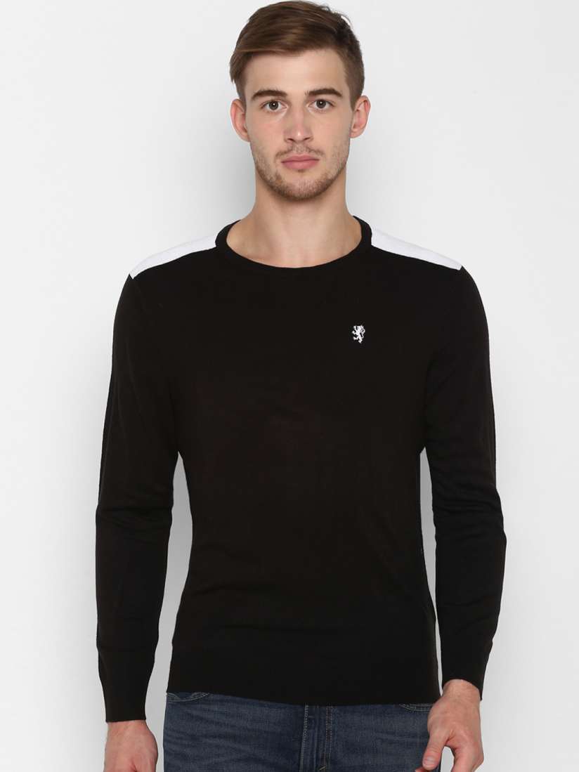 Buy Red Tape Men Black Solid Sweater Sweaters for Men 10654588 Myntra