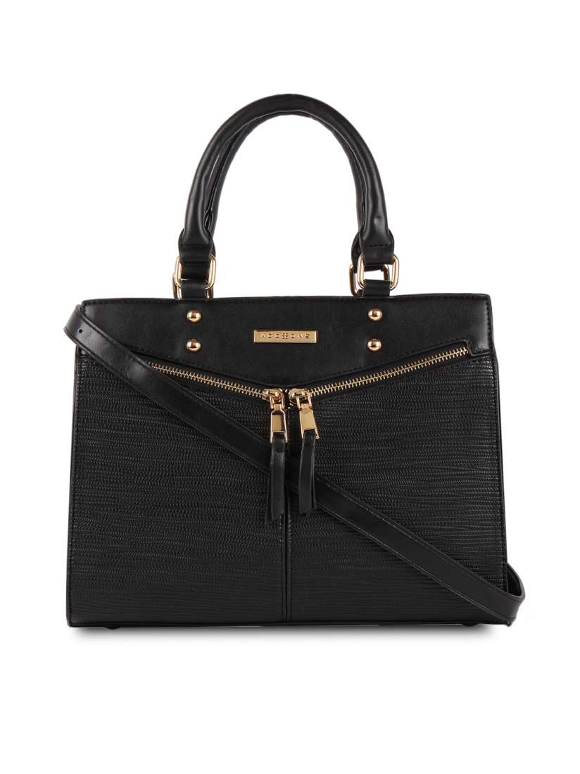 Buy Addons Black Textured Handheld Bag Handbags for Women 10659230 Myntra