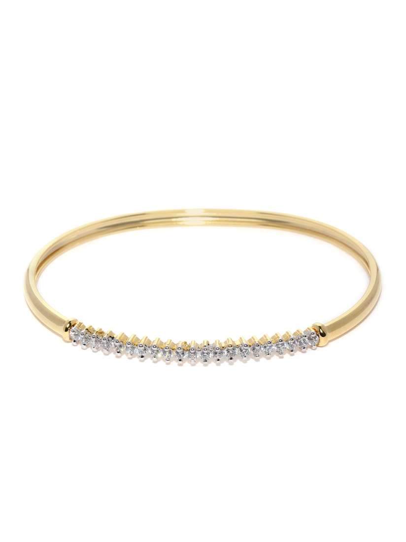 Buy Zaveri Pearls Gold Toned Cubic Zirconia Bracelet Bracelet for Women 10665674 Myntra