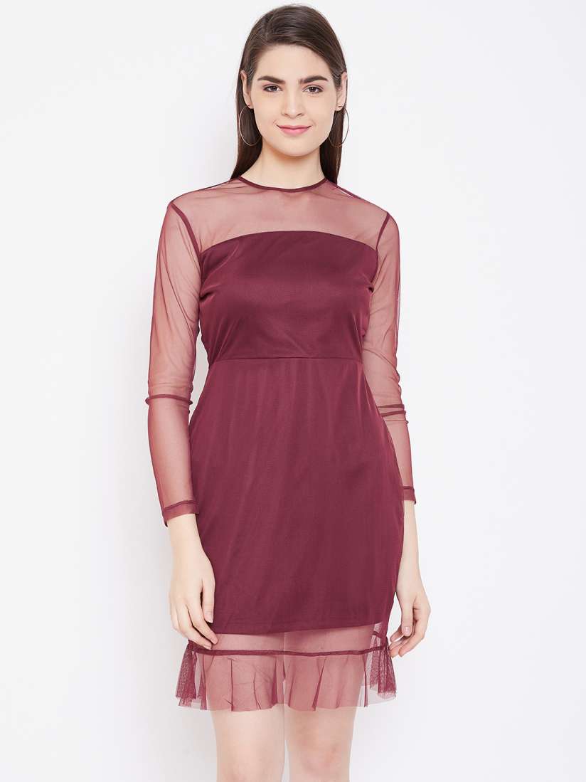 Loft burgundy dress best sale