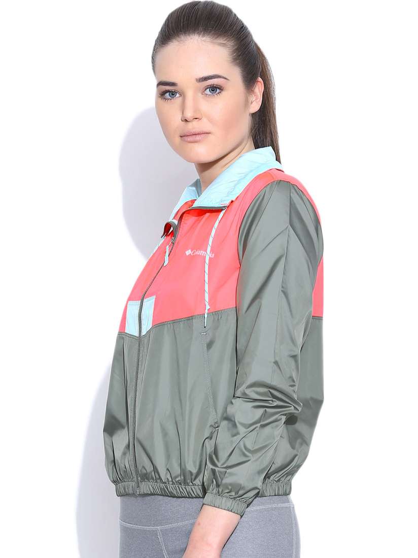 Buy Columbia Women Olive Green Flashback Wind Cheater Breathable Rain Jacket Rain Jacket for Women 1067137 Myntra