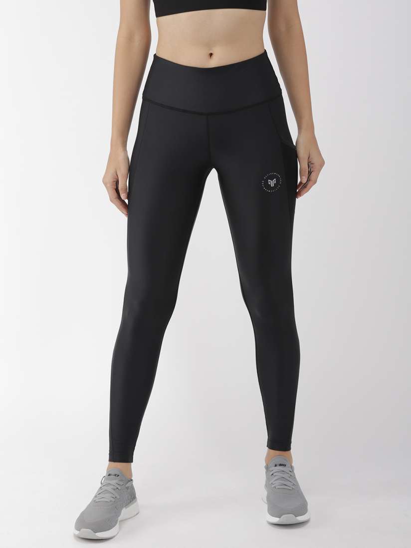 Buy 2GO Women Black Solid Go Dry Technology Tall Length Running Tights Tights for Women 10672504 Myntra