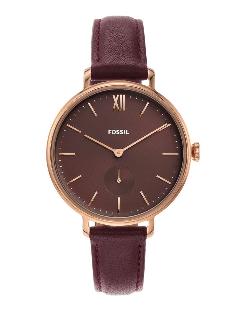Fossil maroon watch clearance