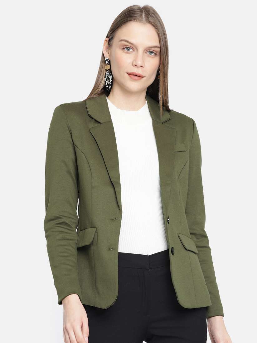 Green casual blazer new arrivals